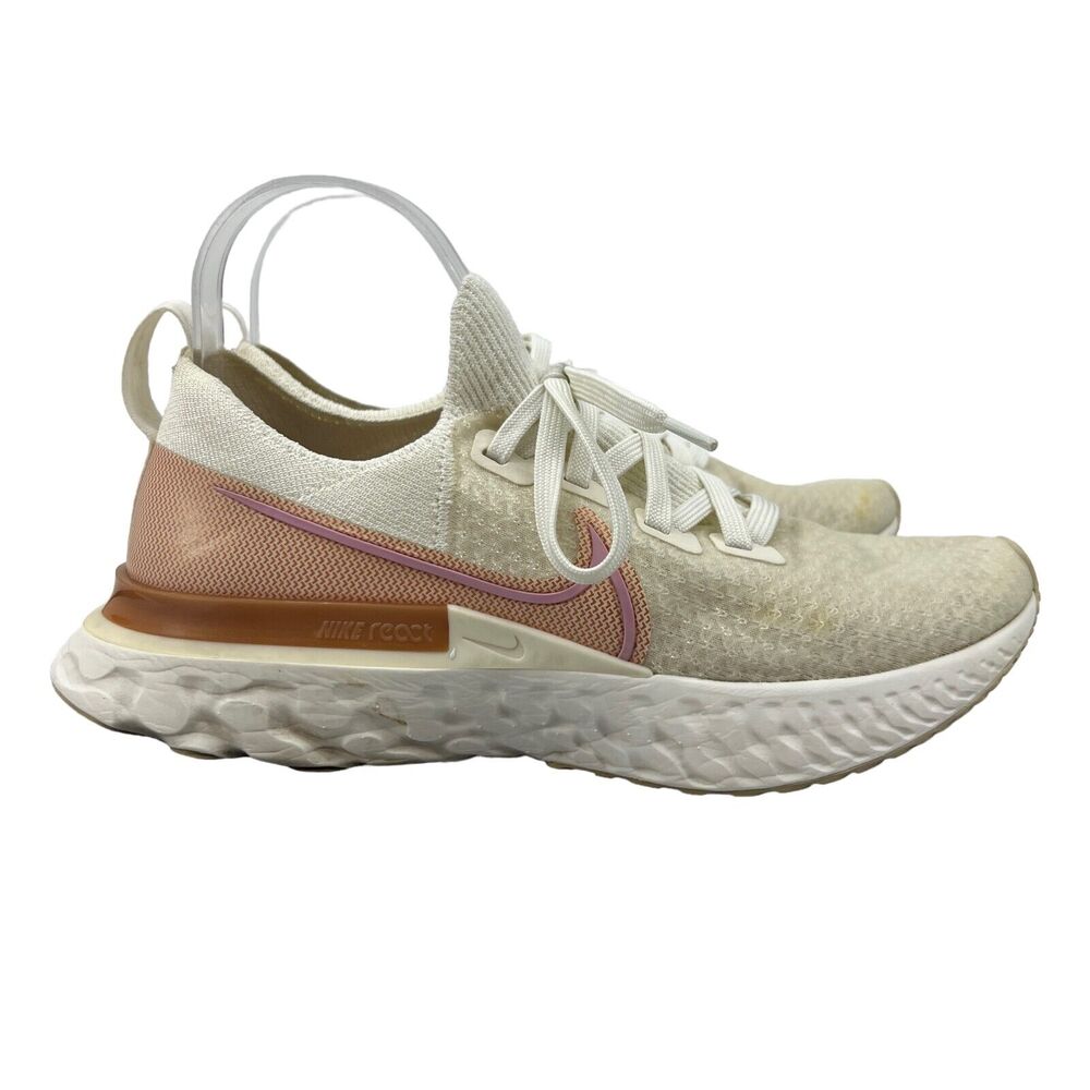 Nike Womens 8.5 Running Shoes React Infinity Run FK Sneakers White CD4372-103‎